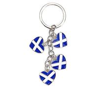 Scottish Keyring Multi Saltire Heart