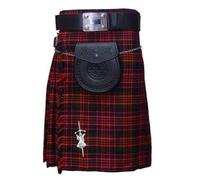 Scottish Kilt and Accessories Macdonald Kilt with Sporran, Pin, Belt & buckle (44" Inches Naval Waist)