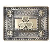 Scottish Kilt Belt buckle - Stag Head Celtic Belt Buckles for Men Antique Silver Finish, Traditional Highland Dress Accessory for Kilts & Formal Wear