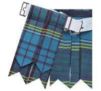 Scottish Kilt Flashes for Men - Traditional Kilt Hose Socks Flash Tartan and Plain with Heavy Buckle Adjusters, Acrylic Wool Garters Pointed - Perfect for Highland Attire