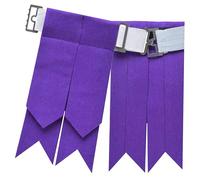 Scottish Kilt Flashes for Men - Traditional Kilt Hose Socks Flash Tartan and Plain with Heavy Buckle Adjusters, Acrylic Wool Garters Pointed - Perfect for Highland Attire (Purple)