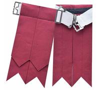 Scottish Kilt Flashes for Men - Traditional Kilt Hose Socks Flash Tartan and Plain with Heavy Buckle Adjusters, Acrylic Wool Garters Pointed - Perfect for Highland Attire