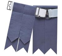 Scottish Kilt Flashes for Men - Traditional Kilt Hose Socks Flash Tartan and Plain with Heavy Buckle Adjusters, Acrylic Wool Garters Pointed - Perfect for Highland Attire (Grey Plain)