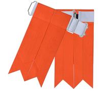 Scottish Kilt Hose Sock Flashes Various Tartan Garter Pointed Acrylic Wool Flash (Plain Orange)