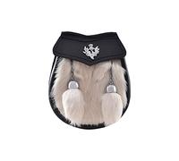 Scottish Kilt Leather Sporran | Handmade Premium Quality Real Leather | Kilt Accessories for Men | Perfect for Highland Wears, Kids White Rabbit