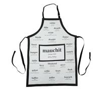 Scottish Language Kitchen Apron, Cotton Cooking Apron with Auld Scots Words, Black and White, Traditional Scottish Gift