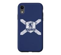 Scottish Lion Flag Saltire Shield Love Scotland distressed Case for iPhone XR