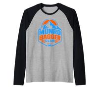 Scottish Mountain Hill Bagger Club Hiking Scotland Raglan Baseball Tee