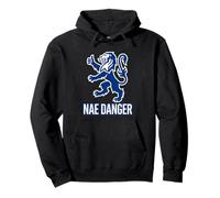 Scottish Nae Worries Heraldic Feline Emblem Pullover Hoodie