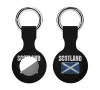 Scottish National Flag Funny GPS Cases Holder with Key Chain Ring Protective Cover Compatible with Airtag 1PCS