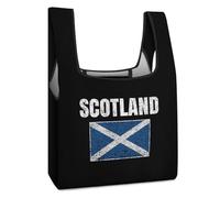 Scottish National Flag Reusable Grocery Bags Shopping Large Capacity Washable Foldable Tote Bag Fits in Pocket