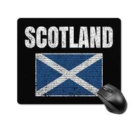 Scottish National Flag Trendy Gaming Mouse Pad Rubber Base Non-Slip Square Desk Mat Home Office 18 * 22cm