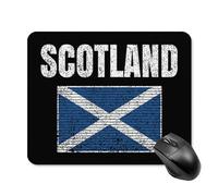 Scottish National Flag Trendy Gaming Mouse Pad Rubber Base Non-Slip Square Desk Mat Home Office 20 * 25cm