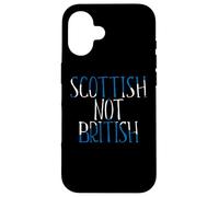 SCOTTISH NOT BRITISH, Scottish Independence Saltire Slogan Case for iPhone 16