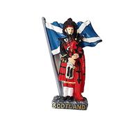 Scottish Piper and Flag Fridge Magnet - Saltire St. Andrew's Cross/Souvenir from Scotland for Fans of Edinburgh, Stirling, Fort William, The Hebrides, The Highlands, Loch Ness Monster, Forth Bridge