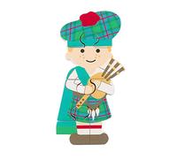 Scottish Piper Mini Wooden Puzzles - My First Puzzles, Jigsaw Puzzle Games with Character - Educational Toys For 1 Year Old + Toddler, Montessori Early Development & Activity Toys by Orange Tree Toys