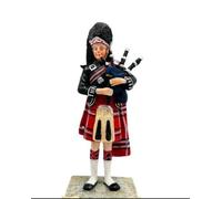 Scottish Piper Resin Figure, Traditional Kilt and Bagpipes Souvenir Statue, Detailed Collectible