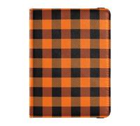 Scottish Plaid Leather Passport and Vaccine Card Holder Combo Travel Passport Wallet With Vaccination Card Slot Passport Cover with RFID Blocking for Travel Essential Waterproof, Multicolor, One Size,