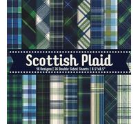 Scottish Plaid Scrapbook Paper Craft Pad: 18 Checkered Designs, 36 Double-Side Sheets Printed on 8.5"x8.5" Sized Paper. Perfect for Card Making, Junk ... DIY Project, Album, Mixed MediaEtc.