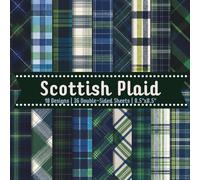 Scottish Plaid Scrapbook Paper Craft Pad: 18 Checkered Designs, 36 Double-Side Sheets Printed on 8.5"x8.5" Sized Paper. Perfect for Card Making, Junk ... DIY Project, Album, Mixed Media Etc.