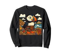 Scottish Puffin in Tartan Kilt Design | Scotland Wildlife Sweatshirt