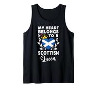 Scottish Queen Scottish Wife Girlfriend Scotland Flag Tank Top