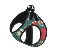 Scottish Retro Print Pet Leash Vest,Breathable Mesh Pet Harness, Reflective For Small Medium Dogs Safe Easy Walking