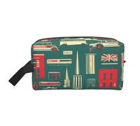 Scottish Retro Print Storage Bag，Zippered Storage Bags Travel Accessories Essential Toiletries Purse Pouch