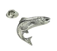 Scottish Salmon Pewter Lapel Pin Badge XWTP078