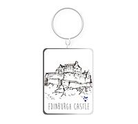Scottish Saltire Multi Keyring Keychain Scotland Bag Charm (Edinburgh Castle Double Sided)
