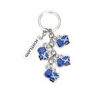 Scottish Saltire Multi Keyring Keychain Scotland Bag Charm (Highland Cow Saltire)