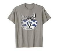 Scottish Scotland Flag Pride Country Home Nation Cat Love T-Shirt