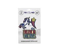 Scottish Scotland Saltire Iron On Sew On Fabric Patch 3 Pack Unicorn Embroidered Badges (Scottish Unicorn 3 Pack)