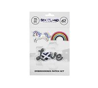 Scottish Scotland Saltire Iron On Sew On Fabric Patch 3 Pack Unicorn Embroidered Badges (Unicorn Rainbow 3 Pack)