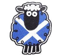 Scottish Scotland Saltire Iron On Sew On Fabric Patch (Saltire Sheep)