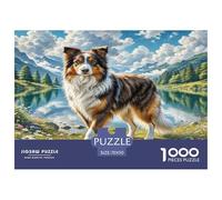 Scottish Shepherd Dog 1000 Piece Jigsaw Puzzle For Adults Challenging Game Stress Relief Puzzle Exercise The Memory of The Brain for Adults And Kids, Age 12 Years Up 70x50cm/1000pcs