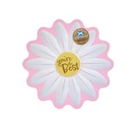 Scottish Shortbread Biscuit Tin, Daisy Flower Design, 'You're the Best' Message, Pink and White
