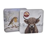 Scottish Shortbread Fingers Gift Tin | 200g Traditional Buttery Biscuits | Robin Bird Collectable Tin | Made in Scotland | Christmas Gift Stocking Filler Afternoon Tea | Single Tin