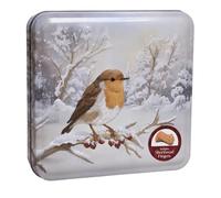 Scottish Shortbread Fingers Gift Tin | 200g Traditional Buttery Biscuits | Robin Bird Collectable Tin | Made in Scotland | Christmas Gift Stocking Filler Afternoon Tea | Single Tin