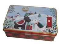 Scottish Shortbread Fingers in Festive 200g Christmas Scene Gift boxAssorted Shortbread Biscuit Set Ideal Christmas Treat Comes in assorted Scene box(Style 2- Dogs Snowman Scene box)