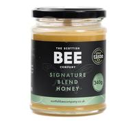 Scottish Signature Raw Honey - Heather Honey Blend, 100% Pure Honey | Natural, Unpasteurised, Hive-Temperature Preserved, Premium Quality, 340g | Authentic British Pure Honey, Purity Tested