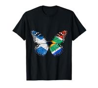 Scottish South African Flag Butterfly T-Shirt