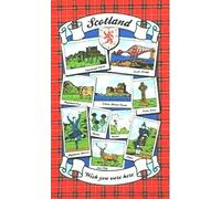 Scottish Souvenir Tea Towel Gift Tartan Landmarks Scenes Edinburgh Castle Piper