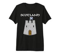 Scottish St Andrew's Day Castle Scotland Flag Premium T-Shirt