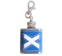 Scottish St. Andrews Saltire Flag Design 1oz Hip Flask Keyring