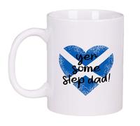 Scottish Step Dad Mug Yer Some Step Dad Scotland Heart Design Funny Gift Mug for Stepfather Birthday Father’s Day
