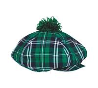 Scottish Tam Hat Green Plaid Hat Saint Patrick Day Hats - Traditional Tam O Shanter Hats Men Caps With Pompom - Classic Scottish Caps For Men For Party Costume Gift