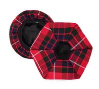 Scottish Tam o' Shanter Hat for Men - Acrylic Wool Flat Bonnet Kilt Cap in Various Tartans (UK, Alpha, One Size, Fraser)