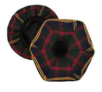 Scottish Tam o' Shanter Hat for Men - Acrylic Wool Flat Bonnet Kilt Cap in Various Tartans (UK, Alpha, One Size, US Marine)