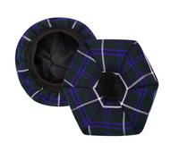 Scottish Tam o' Shanter Hat for Men - Acrylic Wool Flat Bonnet Kilt Cap in Various Tartans (UK, Alpha, One Size, Blue Douglas)